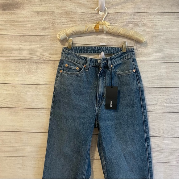 NWT Weekday Star Cut Out High Rise Jeans - Picture 4 of 6